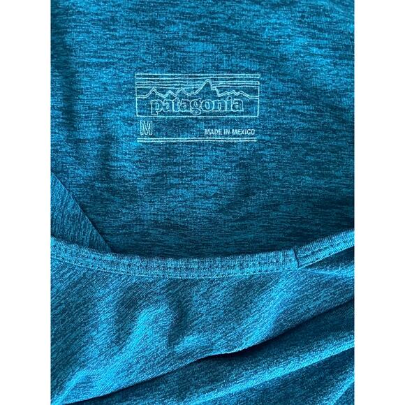 Patagonia Fleur Racerback Activewear Yoga Tank Top Size Medium Teal - Picture 2 of 11